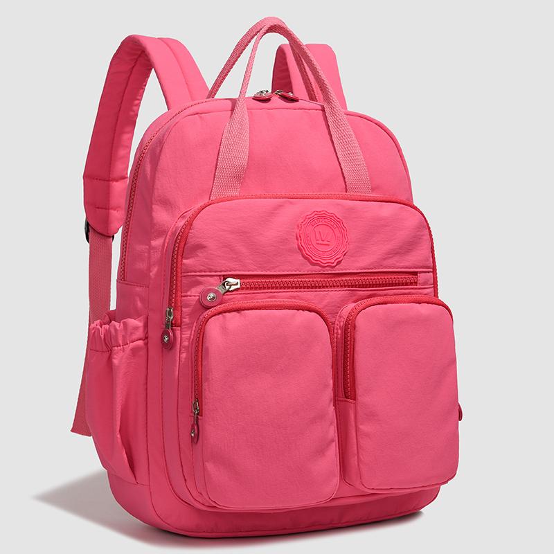 Fashion Woman Backpack Waterproof Nylon Soft Handle Solid Multi-pocket Travel Zipper Feminina School Bags Laptop Backpack