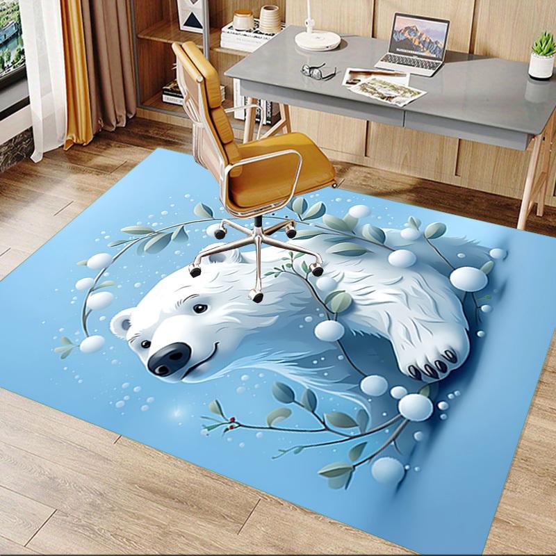 1pc Polar bear, Winter Carpet Office Rug Outdoor Mat Home Decor Area Carpet Festival Gift