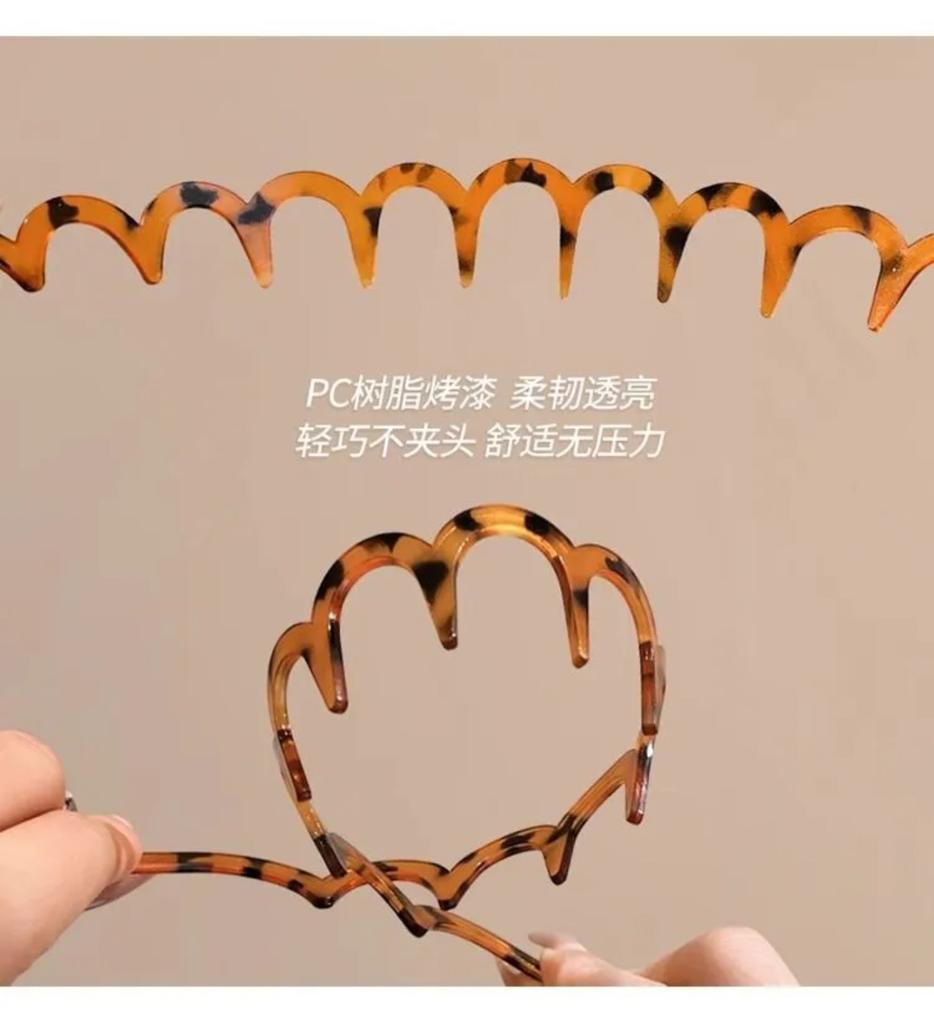 Plastic Toothed Wave Hairband, Unisex Headband