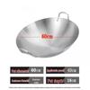 Wok Commerciale in Acciaio Inossidabile da 60 cm per Piani a Induzione Concavi e Gas