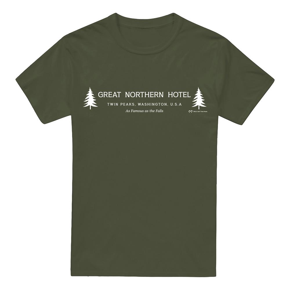 Twin Peaks Heren Great Northern Hotel T-shirt XXL glans groene kleur