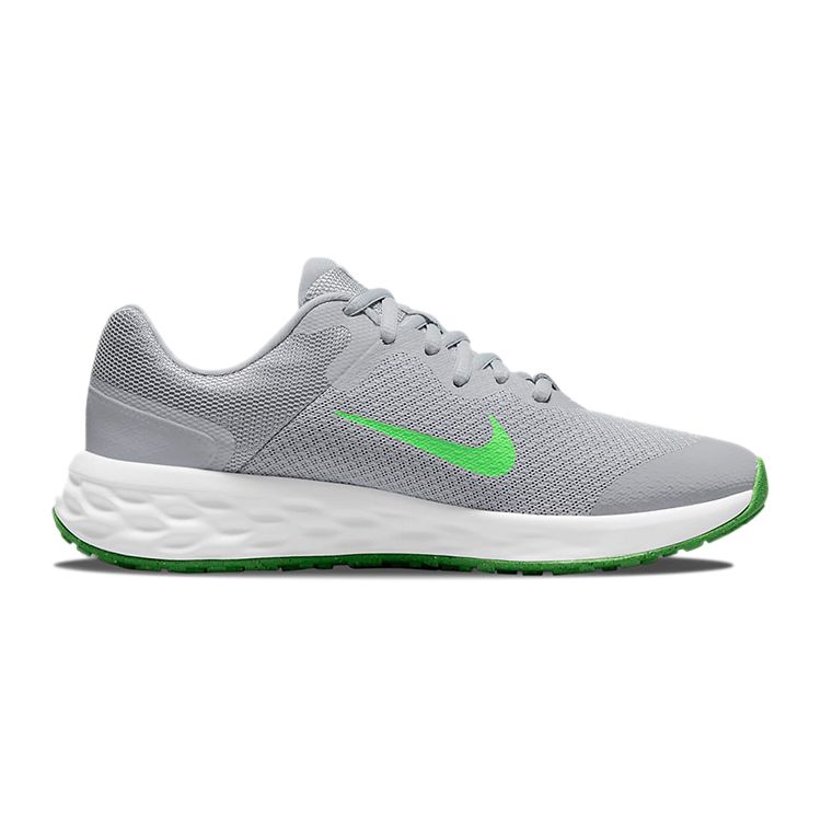 Nike Revolution 6 GS Light Smoke Grey Green Strike Kids Sneakers Dark-Smoke-Grey Chrome DD1096-009