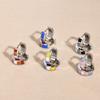 Colorful Stainless Steel Flag Hoop Earrings for Men & Women - PE-014