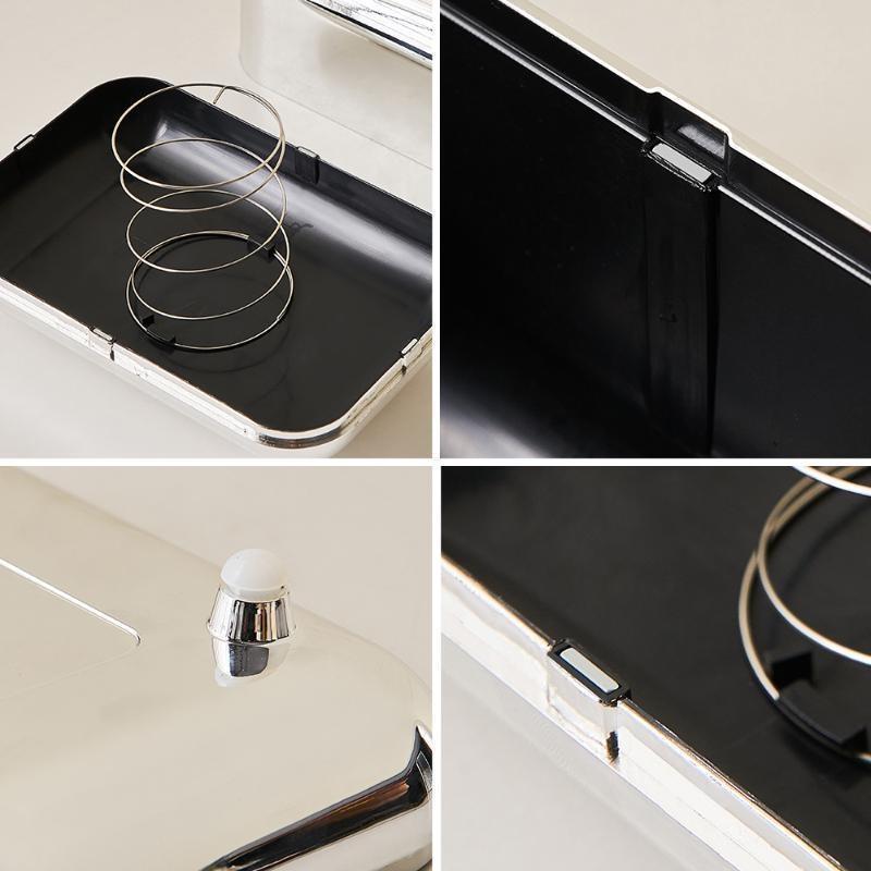 Luxury Golden Tissue Boxes Storage Napkin Holder Kitchen Tissue Box Paper Case Organizer Ornament Craft Desktop Tissue Holder