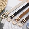 Pin Buckle Business Waist Belt Luxury Design Frosted Waistband Suede Leather Belt  For Women