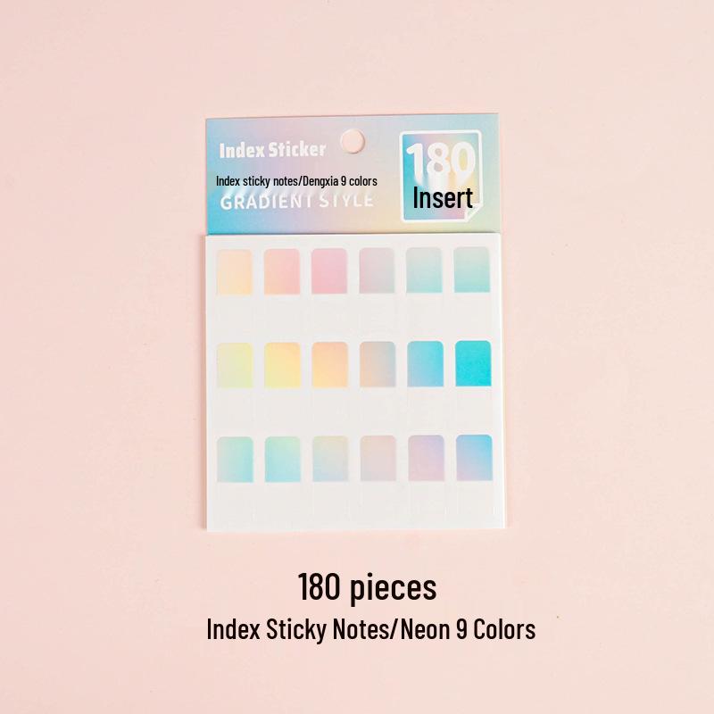 Gradient Cartoon Writable Transparent Sticky Notes & Index Tab Labels