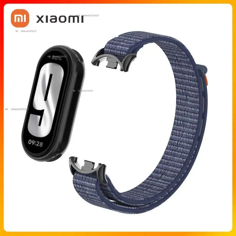 Mi 8/9 watch strap, nylon with Velcro синий