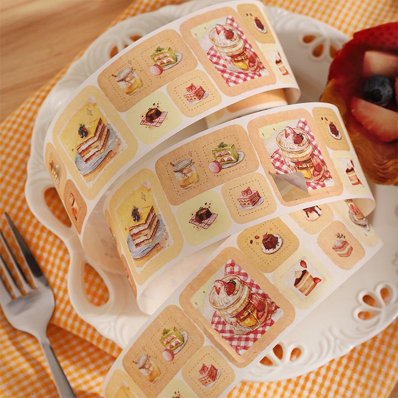 Ketchup Girl Tea House Die-Cut Washi Tape - Warm Tea Light Series DIY Journal Stickers