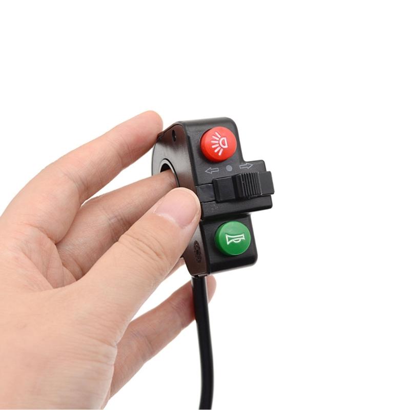 Bicycless LED Light Horn Button Scooter Horn Headlight Switches Electric Bicycles Headlight Horn Turn Signal Light