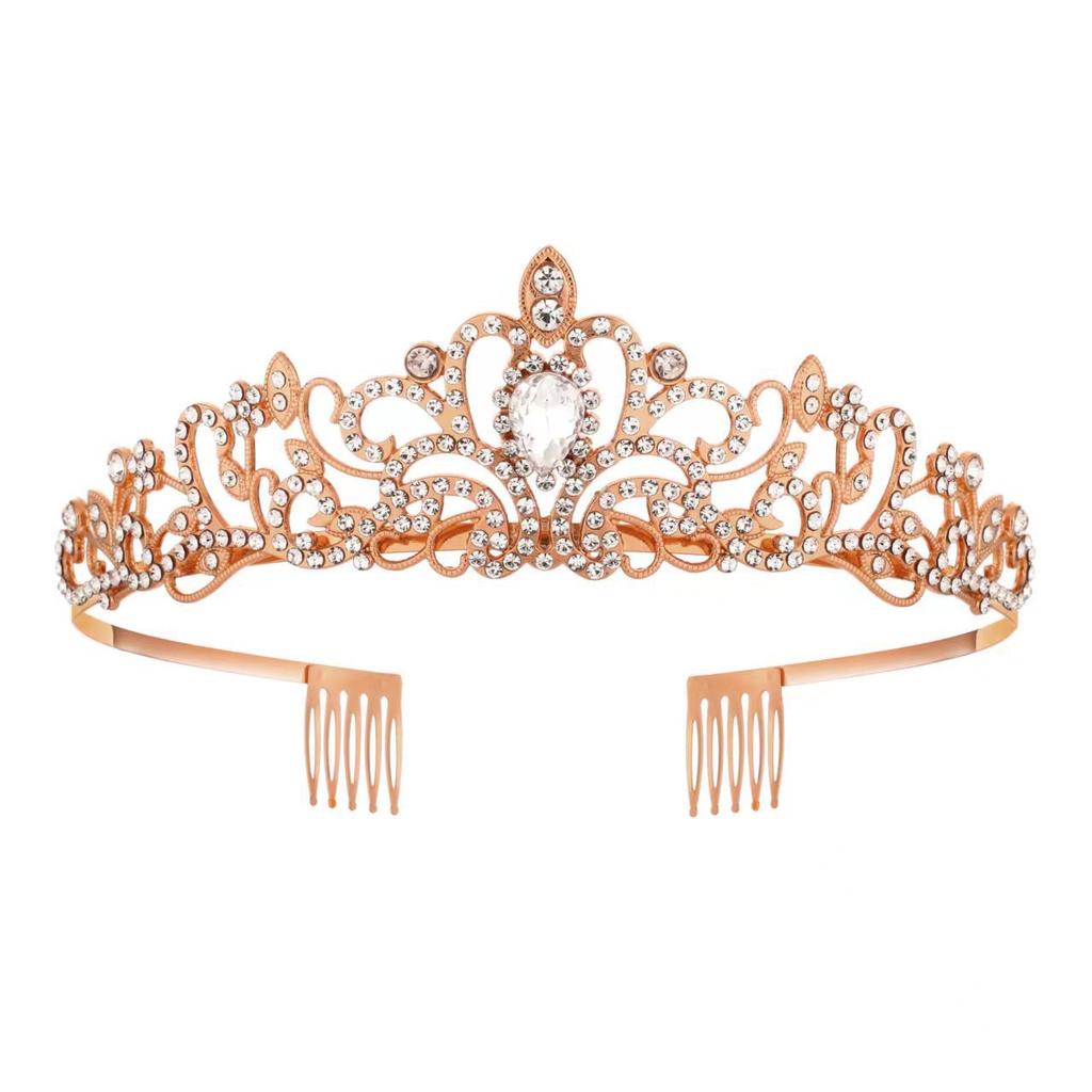 European And American Wedding Bride Crown Headgear Crystal Birthday Hair Accessories Wedding Studio Queen Hair Accessories Crown Headband