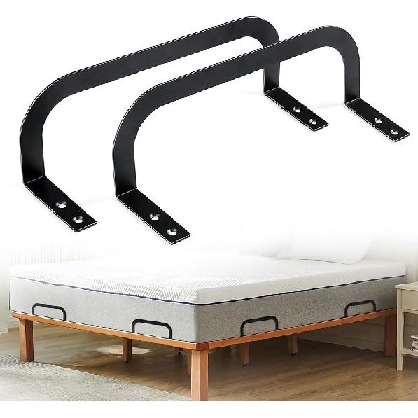 Mattress Retainer Bar for Adjustable Beds,Keep Mattress Topper From Sliding,Mattress Slide Stopper,Anti Slip Mattress Gripper,Metal Mattress 2 Pcs