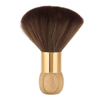 Barber Neck Face Duster Brush Soft Cleaning Hairbrush Short Hair Sweep Brush(Burlywood)