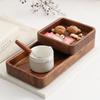 Walnut Wood Dessert Tray: Fruit, Nuts, Snacks & Tea Plate