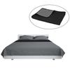 VidaXL Couvre-lit à double face matelassé 170 x 210 cm Gris et noir