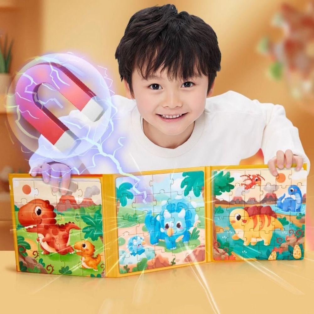 Magnetic Attraction Puzzle Forest Animals Panda Ocean Cartoon Animal Jigsaw DIY Home Decor Numbers Jigsaw Puzzle Children