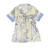 Summer Ice Silk Pajamas Women'S High-Value Suit Short-Sleeved Shorts Women'S Loungewear Can Be Worn Outside