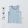 Unisex Summer Cotton Vest for Kids: Seamless, Breathable, Elastic Base Layer, Lightweight Sleeveless Top