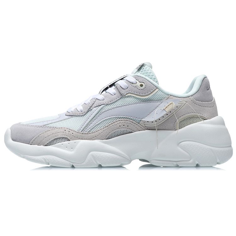 Li Ning Classic Low Top Running Shoes Women Sneaker Light-Blue AGCR166-1