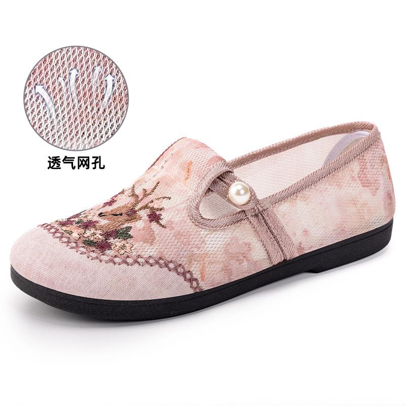 

Туфли женские универсальные новые летние этнические вышитые туфли старые пекинские тканевые туфли женские туфли для ханьфу туфли для мамы повседневные 41