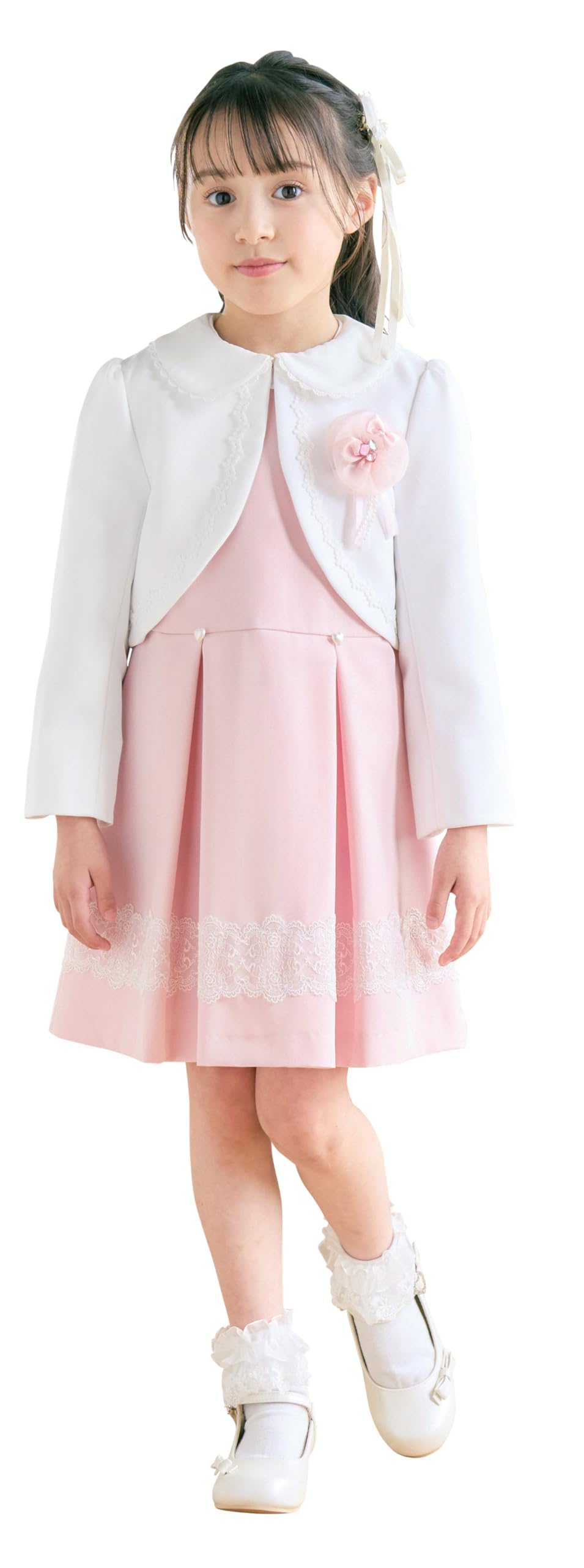 

Школьный вход начальная школа Мэри комплект болеро платье без спинки 130 [Arisana] церемония, костюм для девочки, детская одежда, формальный, (3-х частей