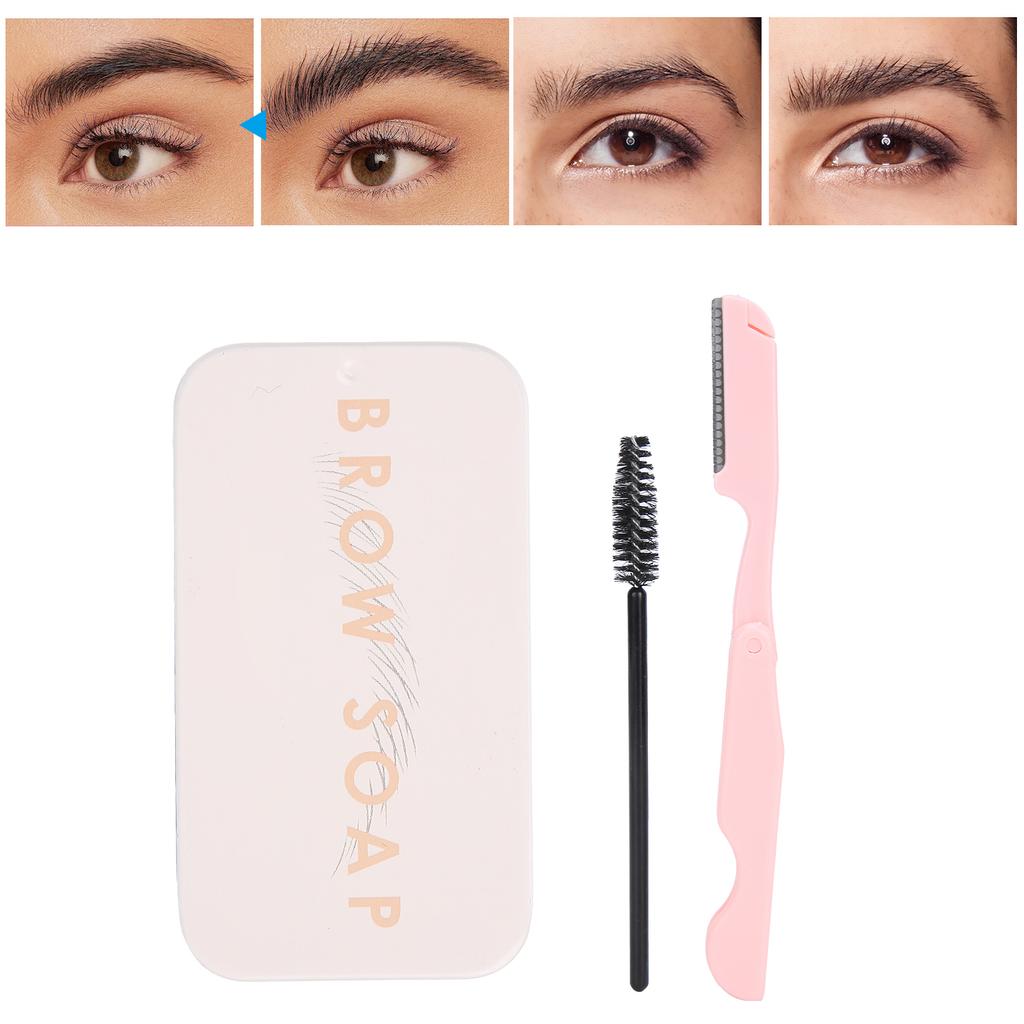 Eyebrow Soap Kit Brows Styling Soap Eyebrow Setting Gel Balm Makeup Cosmetics Kit