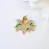 1/2Pcs Women Brooch Lapel Pin Rhinestones Inlaid Pin Flower Design with Sparkling Decorative