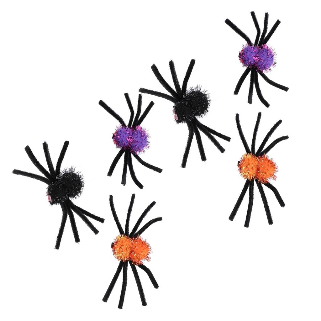 6pcs Spider Hair Clips Party Decoration Hairpins Props Funny Spider Clip Hair Accessories for Festiv