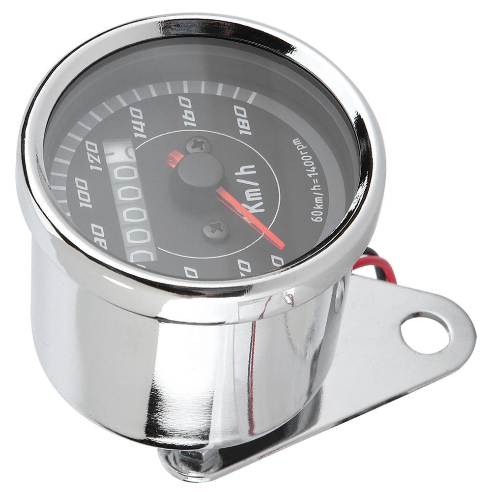 Universal Motorcycle Retro Modification LED Odometer Speedometer Digital Mile Meter Gauge