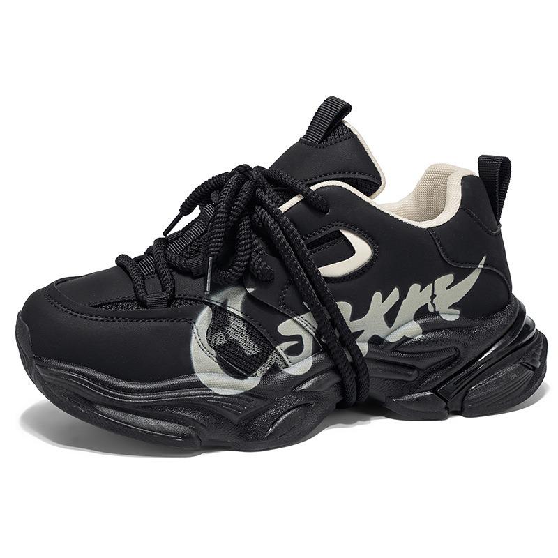 Fashion Versatile Thick Sole Height Increasing Wear Resistant Casual Sports Dad Sneakers For Men