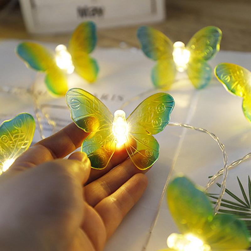 Butterfly Led Fairy String Lights Battery Wedding Christmas Decor Curtain Lights
