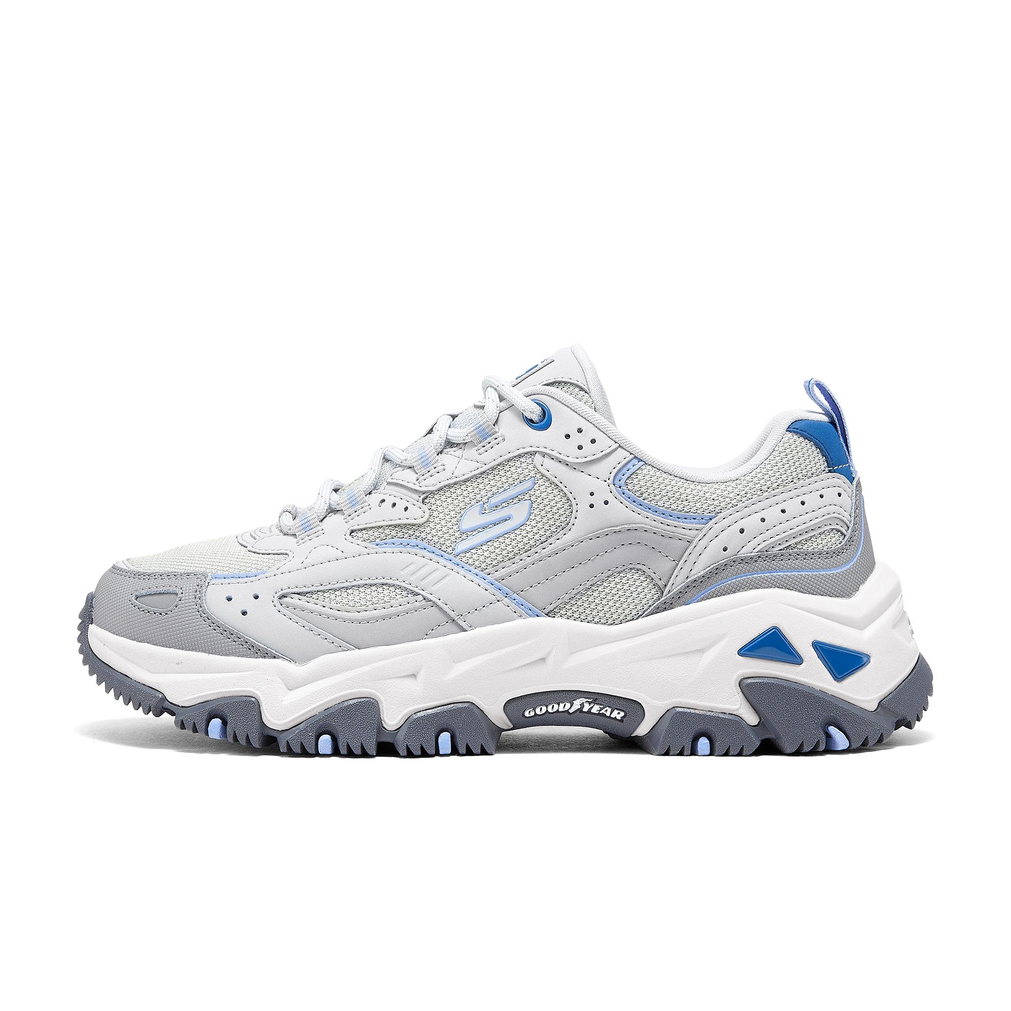 Skechers DLites Hiker Comfortable Versatile Shock Absorbing Low Top Dad Shoes Women sneaker Light-Gray 180134-GYBL 38