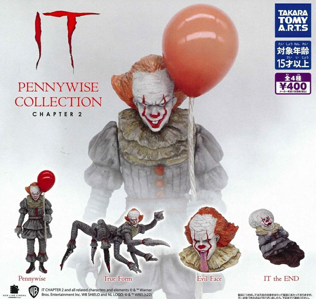 IT PENNYWISE COLLECTION KAPITTEL 2 It Pennywise Collection Kapittel 2 x 4 typer sett Fullstendig komplett Gachapon kapselleke