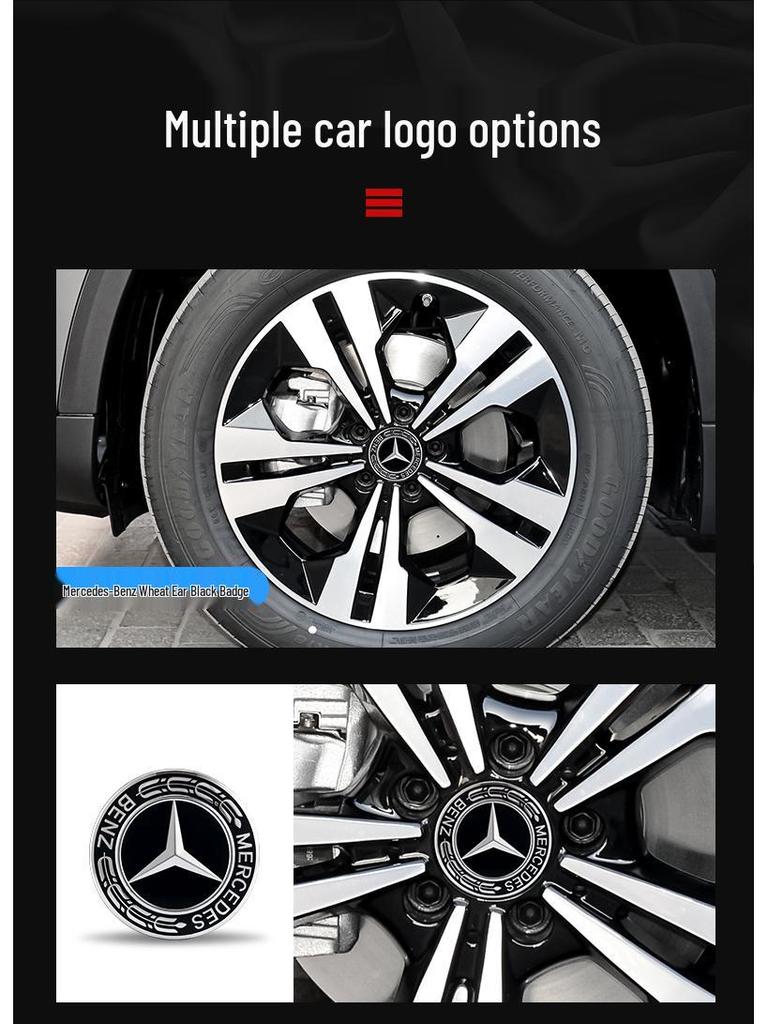Mercedes Wheel Hub Cap Tire Logo for S, C-Class, E-Class, C200, E300L, GLS