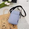 Simple Trendy Macaron Solid Color Shoulder Crossbody Canvas Bag Versatile  Zero Wallet Samll Square Phone Bags For Girls