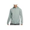 Nike Logo Embroidered Solid Color Hooded Zip Jacket Men Jackets Green DQ4877-330