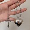 Korean Niche Design Silver Cross Necklace Female Long Clavicle Punk Retro Hottie Y2k Neck Jewelry