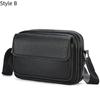 PU Leather Crossbody Bag Men Casual Mobile Phone Bag Fashion Shoulder Bag Men  School