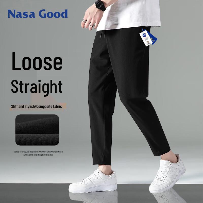 

NASA GOOD Men s Straight-Fit Casual Sports Trousers 3XL