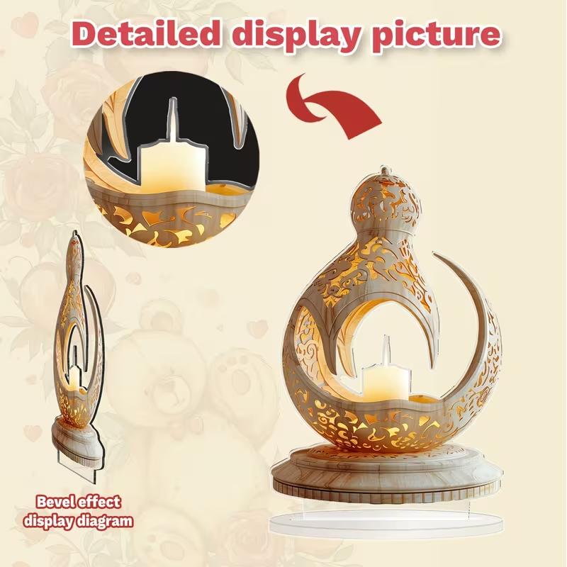 1 mysterious Ramadan lantern ornament, multifunctional desktop display, suitable for home and office environments