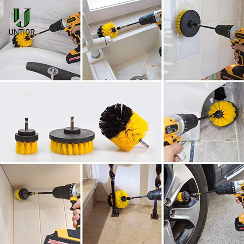 Hot-Selling Electric Drill Brush Set: Multi-Piece Car Wash & Crevice Cleaning Tool