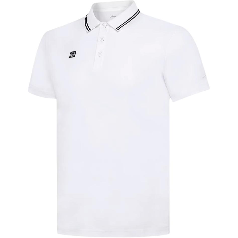 Li Ning Fitness Series Polo Shirt Men s Standard White APLT085-1 3XL