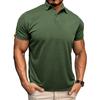 Men's Summer Solid Color Quick-drying Lapel Short-sleeved Sports T-shirt Tops
