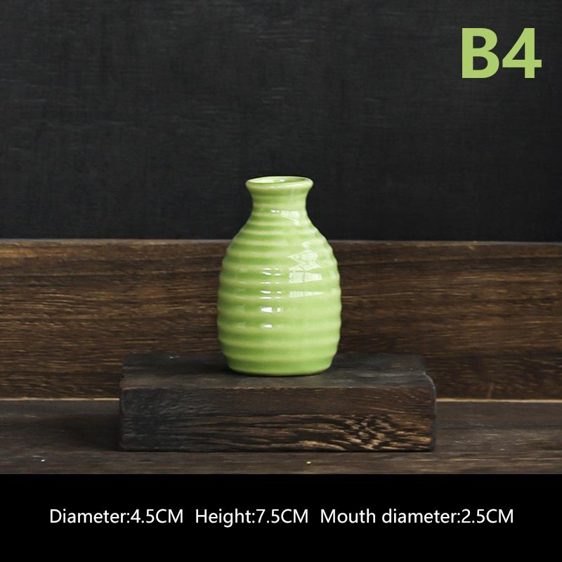 Mini Ceramics Flower Vase Nordic Hydroponics Vases Creative Room Decor Flower Plant Bottle Pots Table Ornament Colorful Vase