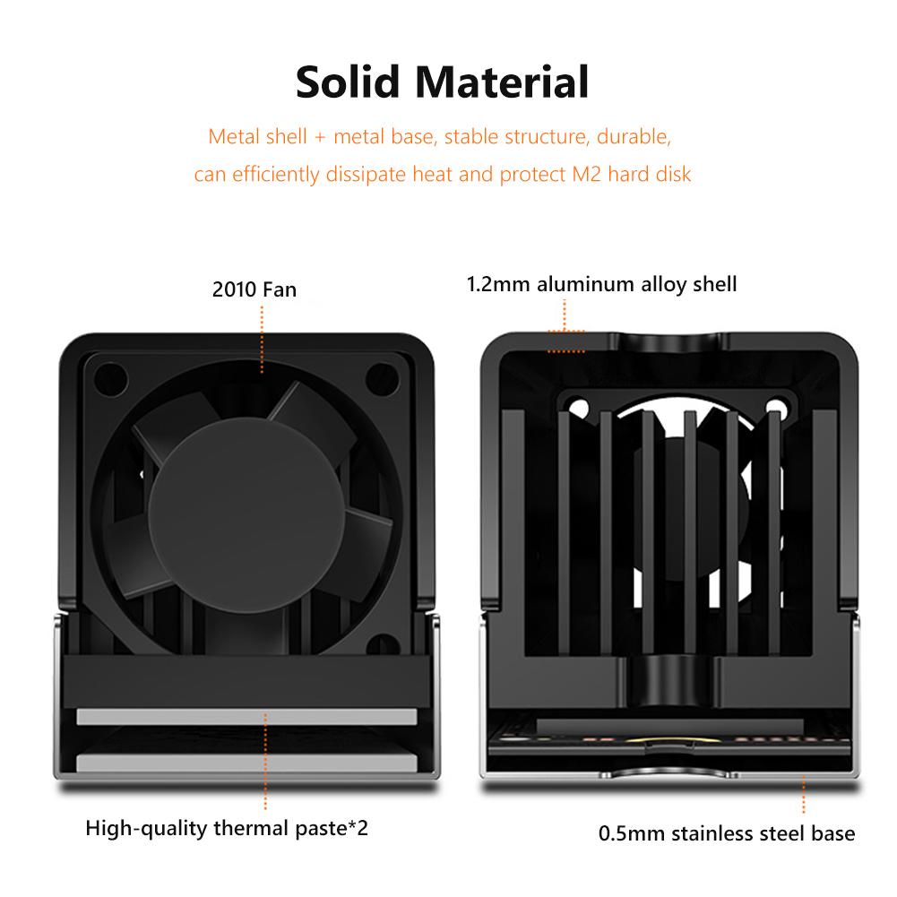 M.2 SSD SSD Radiator Cooler with Fan Aluminum PCI-E NVMe Solid State Hard Radiator for Desktop Accessories Australia