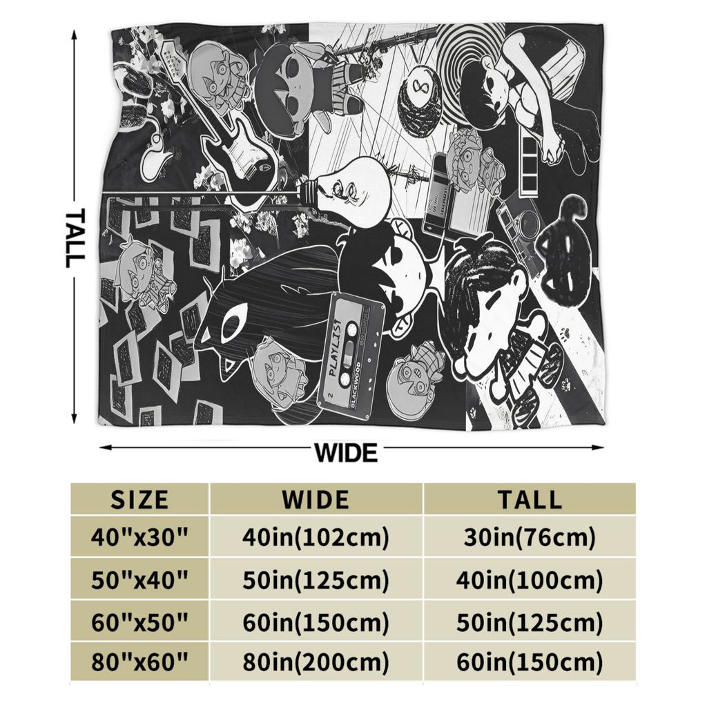 Anime Basil Omori Game Blanket  Warm Novelty Plush Throw Blanket For Home Decor Picnic Flannel Bedspread Bed Cover