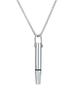 European Luxury Titanium Steel Pendant Necklace: Elegant Meditation Whistle for Calming and Versatile Hip Hop Fashion.