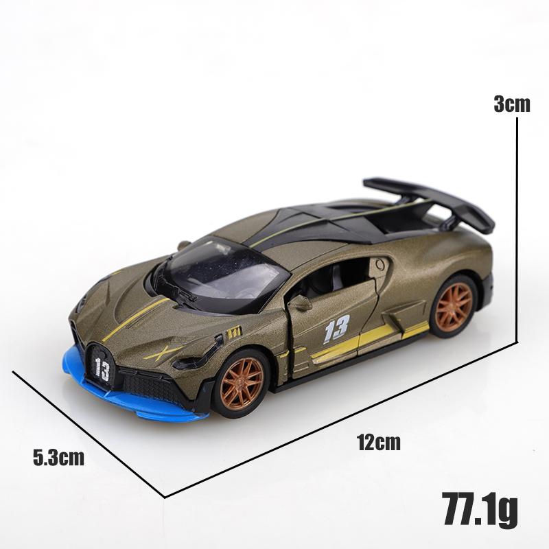 Bagged 1.36 New Alloy DIVO Simulation Racing Toy Diecast Car, Children's Toy Gift, Pull-back Openable Metal Car Ornament,