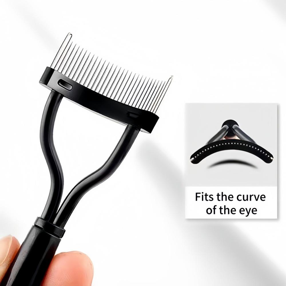 4 Pcs Eyelash Mascara Separator Tool, Portable Eyelash Comb Mascara Brushes, Pink Makeup Applicator Eye Makeup Metal Teeth For Combing,