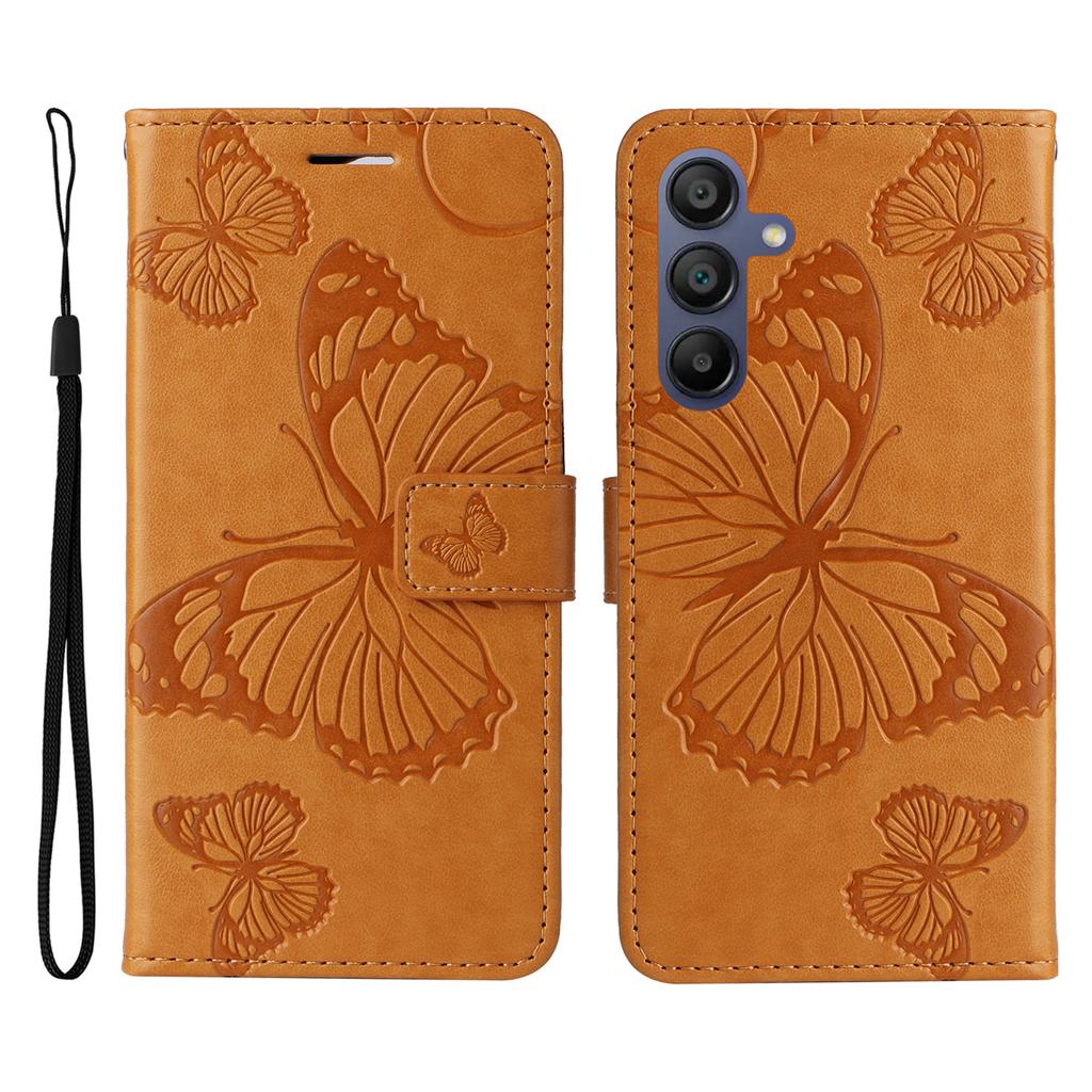Do Samsung Galaxy A17/A26 5G/A16 5G/A16 4G Etui Portfelowe Skórzane Pokrowiec na Telefon z Nadrukiem Kwiatów i Motyli z Podstawką