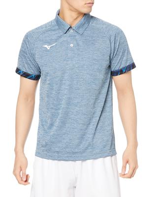 Tischtennis Spielshirt, Polokragen, Feuchtigkeitsableitend, Schnelltrocknend, Dynamotion Fit, JTTA-zertifiziert, 82JA2106, Navy Heather, Größe XS